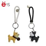 Ens Dog Shaped 3D PVC Keychain Plastic non phthalate Material