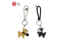 China Ens Dog Shaped 3D PVC Keychain Plastic non phthalate Material supplier