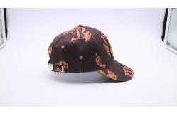 China Unconstructed 7 Panels 52cm Printed Baseball Caps With Plastic Closure supplier