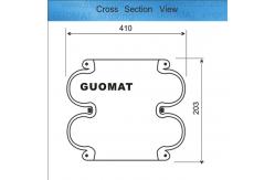 China 203mm Height Air Jack Bag 10X2 Air Spring Double Bellows Rubber Material supplier
