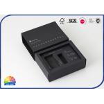 350gsm Black Kraft Foil Stamping Paper Drawer Box With EVA Foam