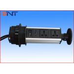 Manual Pop Up Counter Outlet , Vertical Pull Up Kitchen Worktop Electrical Sockets