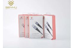 China Folding Custom Printed Mobile Accessories Packaging with Pet Window And Plastic Hook supplier