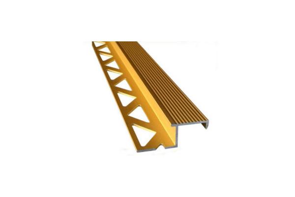 6063 Aluminum Extrusion Profile with Golden Anodized Color