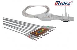 China undetachable HP EKG Cable With 10 Leadwires AHA M3702C Banana pin supplier