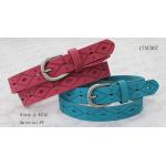 Embossed Patterns Childrens Elastic Belt , Antic Silver Buckle Kids PU Belt for sale