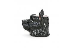 China 3d Animal Mug Cute Earthenware 3d Black Dog Shaped  Design With 3D Handpaint supplier