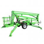 14m High Towable Cherry Picker Articulated Trailer Bucket Lift Folding Arm for sale