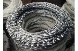 China ISO9001 Hot Dipped Galvanized Barbed Wire , Q195 Concertina Razor Coil supplier