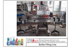 China Chemicals Bottle Filling Line / Foaming Detergent Filling Machine Line With Servo Filling Machine supplier