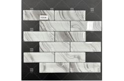 China Contemporary Style Rectangular Glass Mosaic Tile For Bathroom AAAA supplier