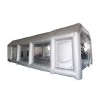 6x4x3m UV Resistant Silver Inflatable Car Spray Booth Painting Station For Car Painting for sale