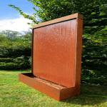 Landscape Corten Steel Water Feature Customizable Unique Design Outdoor for sale