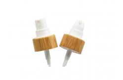 China Dust Free Mist Spray Pump Bamboo Plastic Fine Mist Sprayer For Bottles supplier
