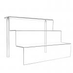 Luxury Acrylic Countertop Jewelry Display Cases Lighted Piercing Mobile for sale