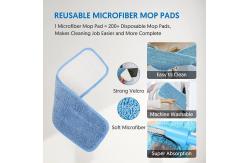 China Professional microfiber wet mop heads Machine Washable Long Lasting Reusable Microfiber Mop Pads supplier