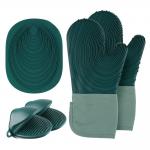 Silicone Oven Mitts Pair BBQ Gloves Heat Resistant Silicone Grilling Gloves Silicone Kitchen Utensil Baking Gloves for sale