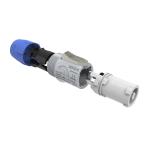 3 Pin Circular Power Connector Electrical Powercon Male PA6 Material