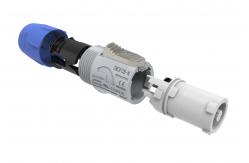 China 3 Pin Circular Power Connector Electrical Powercon Male PA6 Material supplier