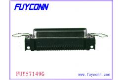 China 32 Pairs Amphenol PCB Right Angle Female 64 Pin Centronics Connector supplier