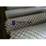 Galvanized Steel Chain Link Fence Fabric , Diamond Mesh Roll 3.0mm Diameter for sale