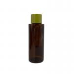 100ml Amber PET Bottle PCR Cosmetic Packaging UV Proof With White Gasket for sale