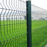 Green White Red PVC Coated Welded 3D Wire Mesh Fence 2.4mx3m for sale