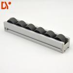 Industrial Black PP Plastic Wheel Conveyor Pallet Roller Track Part Flow Rail Pallet Roller Track for sale
