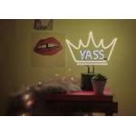 Yellow Neon Light Desk Lamp Neon Wall Sculpture Ac 130V Adapter for sale