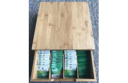 China Bamboo Tabletop Coffee Pod Storage Drawer 8 Compartments Non - Fragile Waterproof supplier
