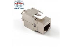 China Zinc Alloy RJ45 CAT6 Shielded Keystone Jack 180 Degree Toolless  STP supplier