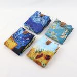 Customize Polyester Foldable Oil Painting Tote Bags Reusable Shopping Bag For Groceries Shoulder Bags for sale