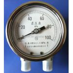 Double-strength Glass Window Stainless Steel Differential Pressure Gauge for Industrial for sale