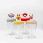 OEM Cute Cartoon Childrens Straw Water Bottle Dust Proof Design for sale