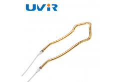 China 3D Shaped Gold Halogen Heating Tube Ir Infrared Heat Lamp For Paint supplier