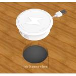 Pop Up 10W Qi Wireless Charger Built Into Desk Furniture With USB