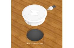 China Pop Up 10W Qi Wireless Charger Built Into Desk Furniture With USB supplier