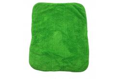 China Polyester Polyamide Microfiber Cleaning Cloth Green Coral Fleece 30x30 supplier