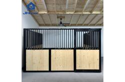 China Indoor Portable Wood Pine Horse Stable Sliding Door Horse Stall Panels supplier