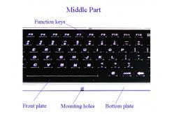 China Electroplated Industrial Metal Keyboard Liquid Proof With Optical Trackball Mouse supplier