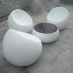 Customized Fiberglass Furniture Fiberglass Resin Table Sets In Vibrant Colors for sale