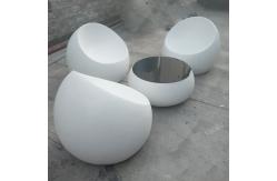 China Lightweight Fiberglass Resin Furniture Bench Table Sets In Customized Design supplier