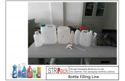 China Chemicals Bottle Filling Line / Foaming Detergent Filling Machine Line With Servo Filling Machine supplier