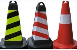 China Red PVC Construction Safety Tools Traffic Rode Cones With Reflective Tape supplier