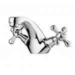75mm High 191mm Length Single Hole Double Handle Bathroom Faucet Brass for sale