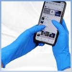 Disposable 9 Inch Lab Safety Gloves Blue Synthetic Nitrile Gloves for sale