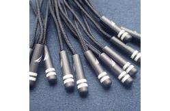 China Black Rubber Debossed logo Zipper Slider Puller For Garment supplier