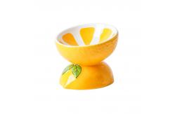 China Anti Overturning Raised Ceramic Cat Bowl Rounded Shape Sustainable supplier