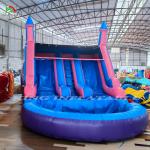 Popular Commercial Inflatable Water Slides with Pool for sale