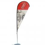 Custom 2.8m 3.4m Teardrop Beach Flag , Durable Flying Advertising Flag for sale